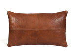 Arizona Leather Pillow Cover - Brown - Cabrini - Elegance Perfected