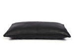 Arizona Leather Pillow Cover - Raven Black - Cabrini - Elegance Perfected