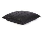 Baltimore Leather Pillow Cover Raven Black - Cabrini - Elegance Perfected