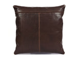 Baltimore Leather Pillow Cover - Walnut Brown - Cabrini - Elegance Perfected