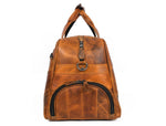 Brooks Upcycled Leather Duffle Bag Caramel - Cabrini - Elegance Perfected
