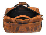 Brooks Upcycled Leather Duffle Bag Caramel - Cabrini - Elegance Perfected