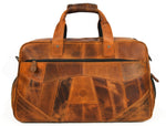 Brooks Upcycled Leather Duffle Bag Caramel - Cabrini - Elegance Perfected