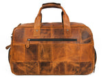 Brooks Upcycled Leather Duffle Bag Caramel- Cabrini - Elegance Perfected