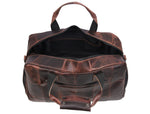 Brooks Upcycled Leather Duffle Bag Walnut - Cabrini - Elegance Perfected