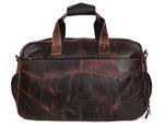 Brooks Upcycled Leather Duffle Bag Walnut - Cabrini - Elegance Perfected