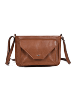 Chic Brown Leather Crossbody – Minimal & Versatile - Cabrini - Elegance Perfected