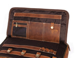 Classic Leather Portfolio Laptop Bag - Professional Work Briefcase - Cabrini - Elegance Perfected