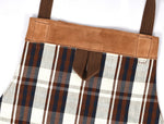 Florence Suede Apron - Chestnut - Cabrini - Elegance Perfected