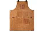 Florence Suede Apron - Light Brown - Cabrini - Elegance Perfected