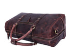 Full Grain Leather Weekender Bag – Hickory Brown - Cabrini - Elegance Perfected