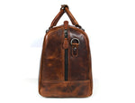 Full Grain Leather Weekender Bag – NY Brown - Cabrini - Elegance Perfected