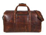 Full Grain Leather Weekender Bag – NY Brown - Cabrini - Elegance Perfected