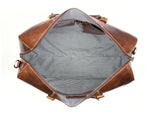 Full Grain Leather Weekender Bag – Penny Brown - Cabrini - Elegance Perfected