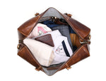 Full Grain Leather Weekender Bag – Penny Brown - Cabrini - Elegance Perfected