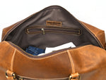 Full Grain Leather Weekender Bag – Tawny Brown - Cabrini - Elegance Perfected