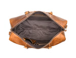 Full Grain Leather Weekender Bag – Tawny Brown - Cabrini - Elegance Perfected