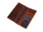 Genuine Leather Long Wallet with Multiple Card Slots & ID Window - Cabrini - Elegance Perfected