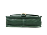 Handcrafted Green Leather Crossbody Bag for Women – Vintage Satchel with Multiple Compartments - Cabrini - Elegance Perfected