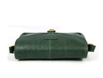 Handcrafted Green Leather Crossbody Bag for Women – Vintage Satchel with Multiple Compartments - Cabrini - Elegance Perfected