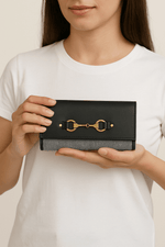 Kilim Style Leather Clutch - Cabrini - Elegance Perfected