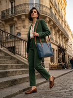 Leather Tote Bag for Women – Spacious Handcrafted Carryall - Cabrini - Elegance Perfected