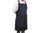 Lemos Canvas Apron – Denim Blue - Cabrini - Elegance Perfected