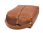 Durable handcrafted leather shoe bag for men and women travelers