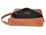 Luxury travel shoe bag made of fine leather