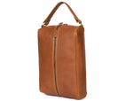 Durable handcrafted leather shoe bag for men and women travelers