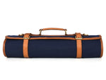 Malaga Canvas Knife Roll – Cobalt Blue | 8 - Slot Culinary Wrap - Cabrini - Elegance Perfected