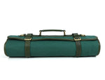 Malaga Canvas Knife Roll – Pine Green | Tool Roll - Up for Chefs - Cabrini - Elegance Perfected