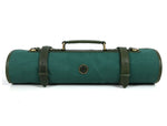 Malaga Canvas Knife Roll – Pine Green | Tool Roll - Up for Chefs - Cabrini - Elegance Perfected