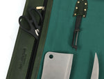 Malaga Canvas Knife Roll – Pine Green | Tool Roll - Up for Chefs - Cabrini - Elegance Perfected