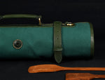Malaga Canvas Knife Roll – Pine Green | Tool Roll - Up for Chefs - Cabrini - Elegance Perfected