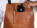 Manresa Leather Apron - Caramel Brown - Cabrini - Elegance Perfected