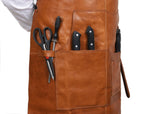 Manresa Leather Apron - Caramel Brown - Cabrini - Elegance Perfected