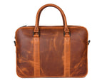 Men's Vintage 15.6 inch Leather Messenger Bag - Professional 15.6