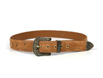 Rustic Chic Leather Belt - Cabrini - Elegance Perfected