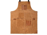 Serena Suede Apron – Tawny Brown Luxury Edition - Cabrini - Elegance Perfected