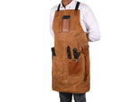 Serena Suede Apron – Tawny Brown Luxury Edition - Cabrini - Elegance Perfected