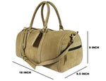 Suede Leather Duffle Bag – Premium Weekender Travel Bag for Men & Women | 18 Inch - Cabrini - Elegance Perfected