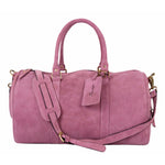 Suede Leather Duffle Bag – Premium Weekender Travel Bag for Men & Women | 18 Inch - Cabrini - Elegance Perfected