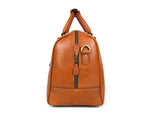 Taranto Leather Weekender Bag - Chestnut - Cabrini - Elegance Perfected
