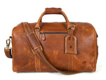 Taranto Leather Weekender Bag - Gingerbread - Cabrini - Elegance Perfected