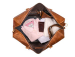 Taranto Leather Weekender Bag - Gingerbread - Cabrini - Elegance Perfected