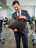 Top Grain Leather Organizer – Stylish Office Essential - Cabrini - Elegance Perfected