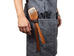 Turin Waxed Canvas Apron - Ash Grey - Cabrini - Elegance Perfected
