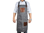 Turin Waxed Canvas Apron - Ash Grey - Cabrini - Elegance Perfected