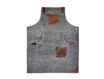 Turin Waxed Canvas Apron - Ash Grey - Cabrini - Elegance Perfected